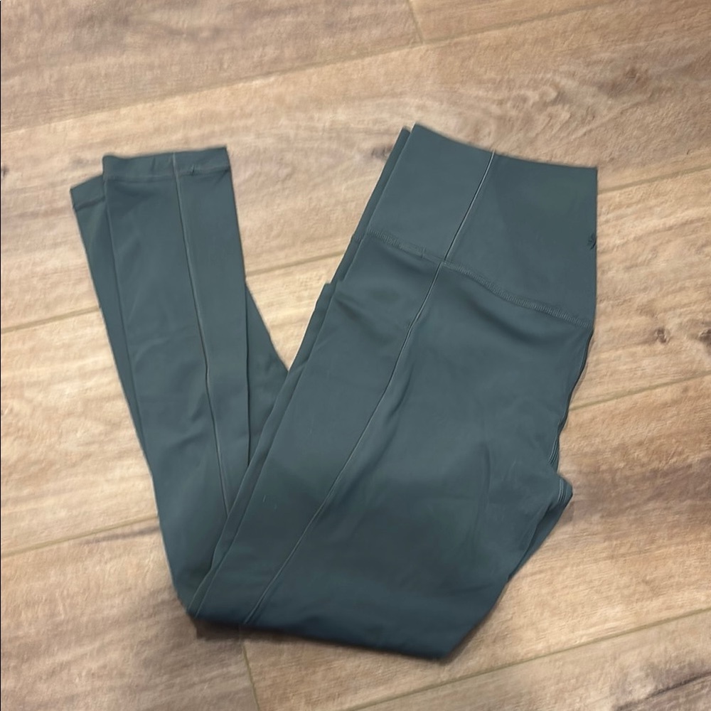 Athleta Sage Green Salutation Stash Pocket II Tights